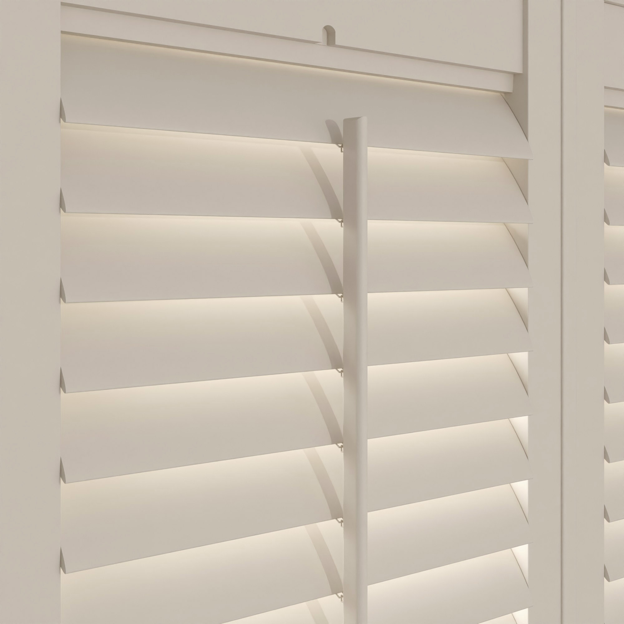 Almond Cream Full Height Plantation Shutters - Image 4