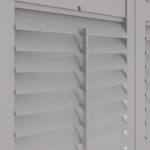 Dove Grey Cafe Style Plantation Shutters