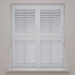 Pebble Grey Tier On Tier Plantation Shutters
