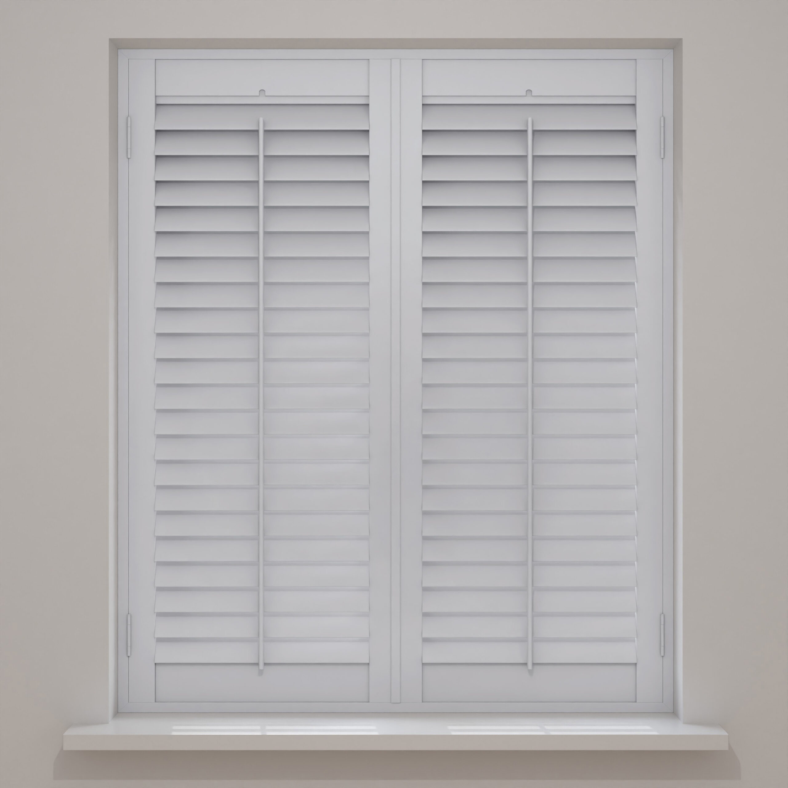 Pebble Grey Full Height Plantation Shutters - Image 2
