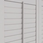 Pebble Grey Cafe Style Plantation Shutters