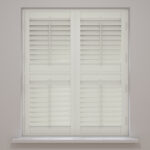 Stone Grey Tier On Tier Plantation Shutters