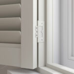 Stone Grey Cafe Style Plantation Shutters