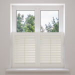 TradeChoice Linen White Cafe Style Plantation Shutters
