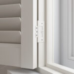 Linen White Cafe Style Plantation Shutters
