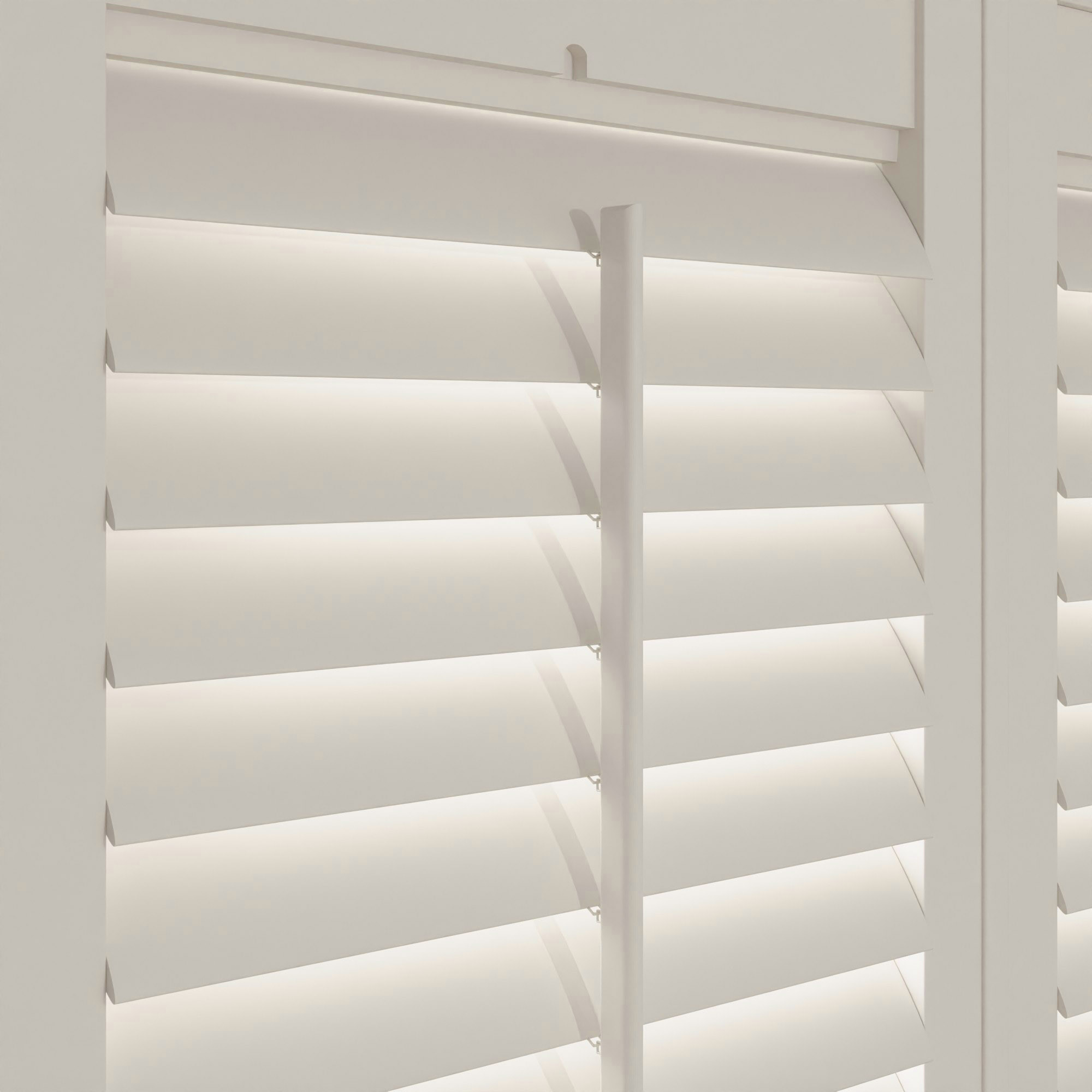 TradeChoice Linen White Tier On Tier Plantation Shutters - Image 4