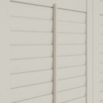 Linen White Tier On Tier Plantation Shutters