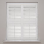 Pure White Tier On Tier Plantation Shutters