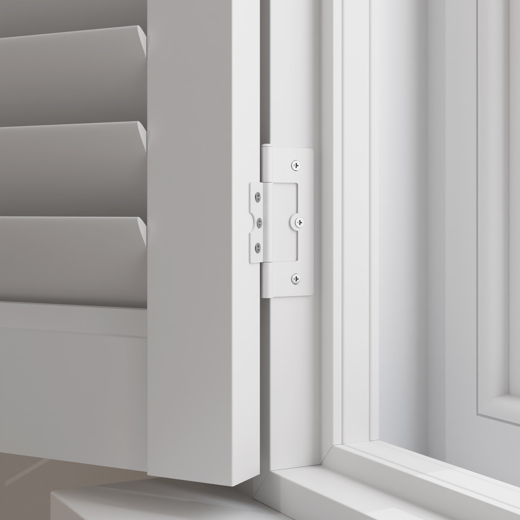 TradeChoice Pure White Cafe Style Plantation Shutters - Image 3