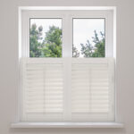 Cloud White Cafe Style Plantation Shutters
