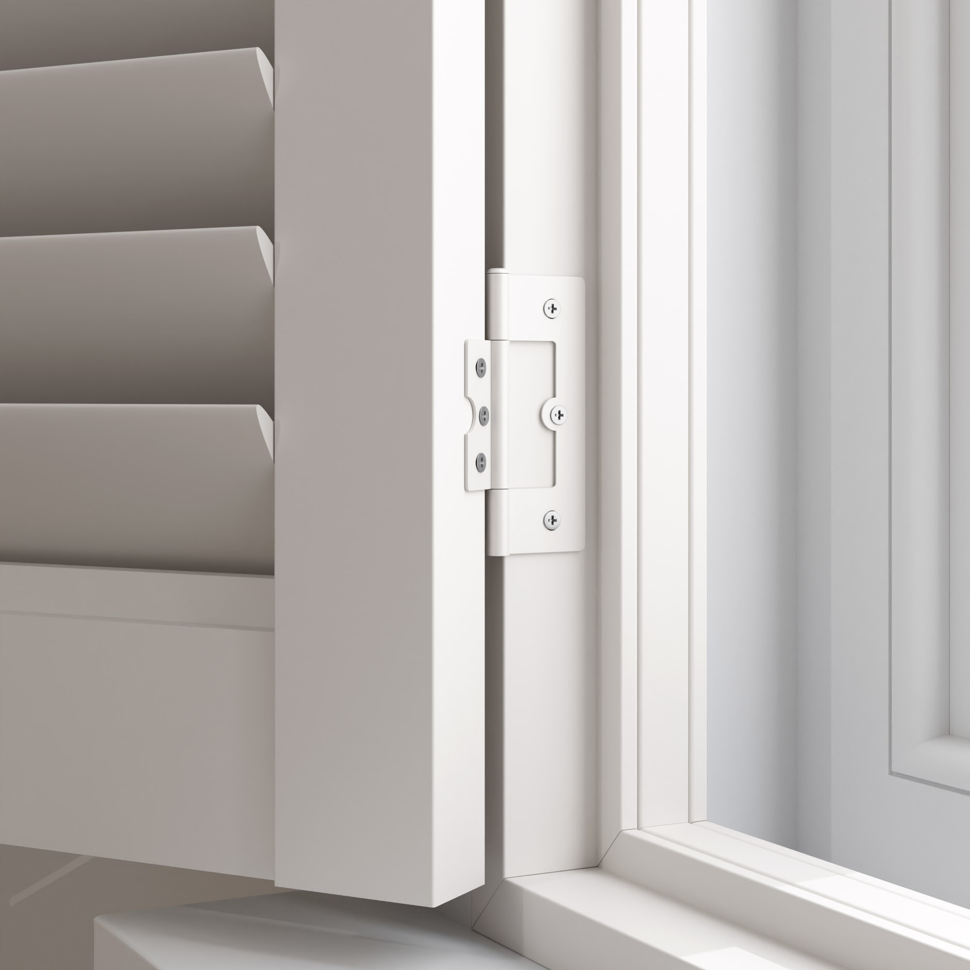 Cloud White Cafe Style Plantation Shutters - Image 3