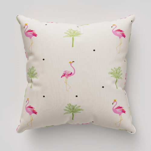 Sara Miller Flamingo Cream Cushion