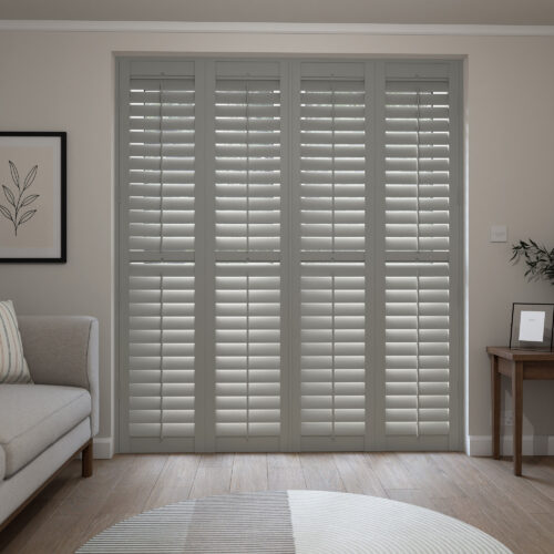 Ash Grey Full Height Plantation Shutters