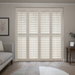 Almond Cream Full Height Plantation Shutters