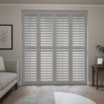 Dove Grey Full Height Plantation Shutters