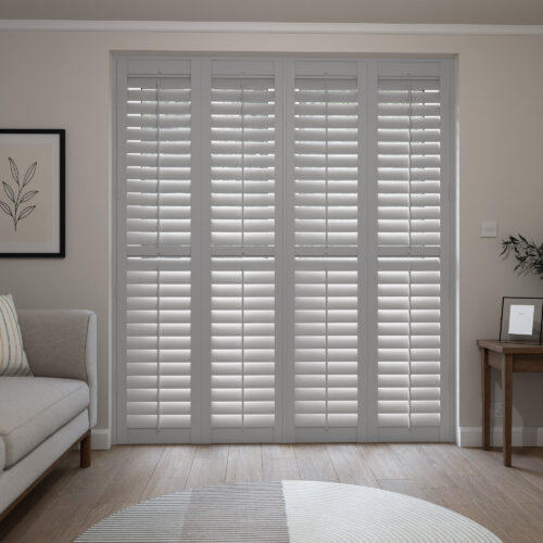 Dove Grey Full Height Plantation Shutters