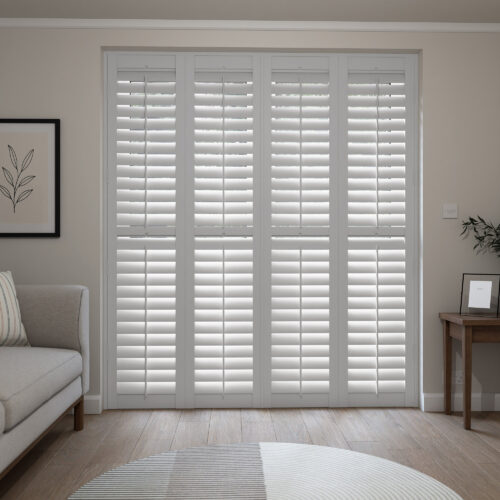 Pebble Grey Full Height Plantation Shutters