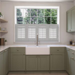 Pebble Grey Cafe Style Plantation Shutters