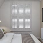 Pebble Grey Tier On Tier Plantation Shutters