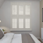 TradeChoice Linen White Tier On Tier Plantation Shutters