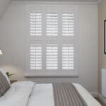 Pure White Tier On Tier Plantation Shutters