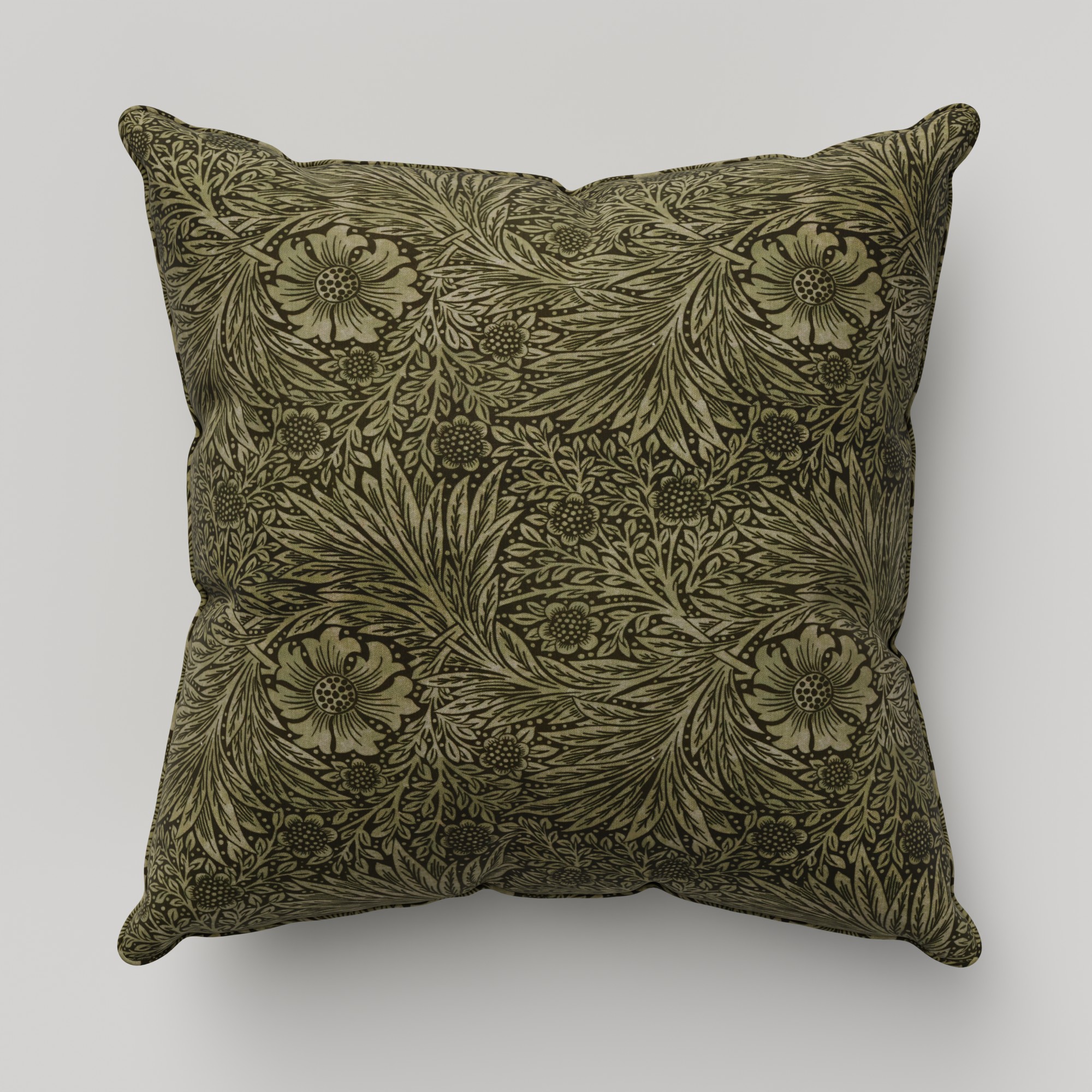 William Morris At Home Marigold Velvet Sage Cushion - Image 2