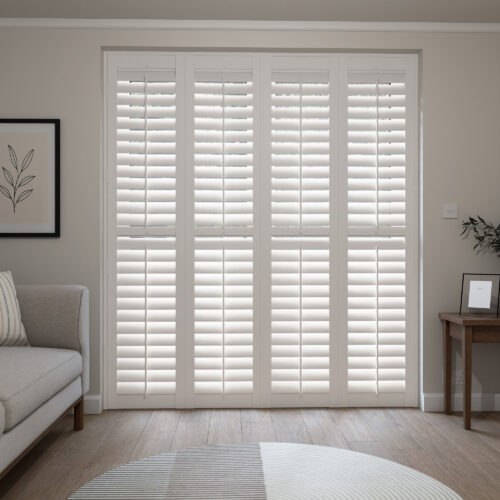 Cloud White Full Height Plantation Shutters