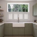 Cloud White Cafe Style Plantation Shutters