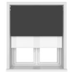 TradeChoice Blackout Black Motorised Double Roller Blind
