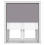 TradeChoice Blackout Charcoal Double Roller Blind