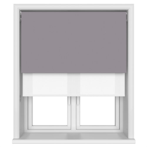 TradeChoice Blackout Charcoal Double Roller Blind