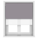 TradeChoice Blackout Charcoal Motorised Double Roller Blind