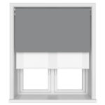 TradeChoice Blackout Flint Grey Motorised Double Roller Blind