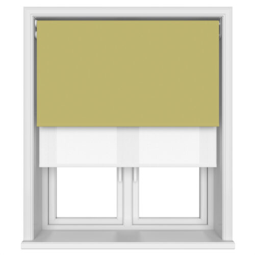 TradeChoice Blackout Green Motorised Double Roller Blind