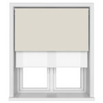 TradeChoice Blackout Ivory Double Roller Blind