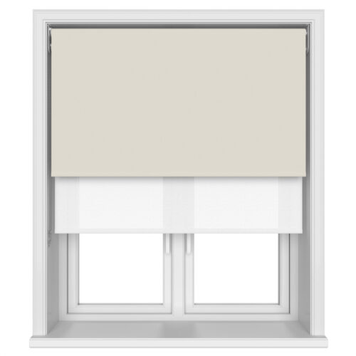 TradeChoice Blackout Ivory Double Roller Blind