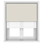TradeChoice Blackout Ivory Motorised Double Roller Blind