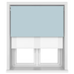 TradeChoice Blackout Light Blue Motorised Double Roller Blind