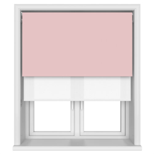 TradeChoice Blackout Pink Double Roller Blind