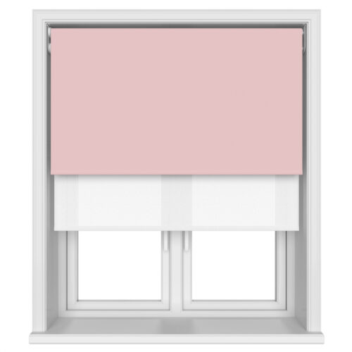 TradeChoice Blackout Pink Motorised Double Roller Blind