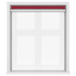 TradeChoice Blackout Red Motorised Double Roller Blind