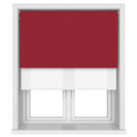TradeChoice Blackout Red Double Roller Blind