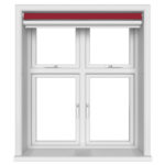 TradeChoice Blackout Red Motorised Double Roller Blind