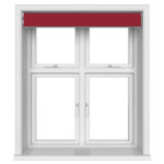 TradeChoice Blackout Red Motorised Double Roller Blind