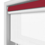 TradeChoice Blackout Red Motorised Double Roller Blind