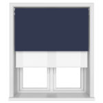 TradeChoice Blackout Royal Blue Motorised Double Roller Blind