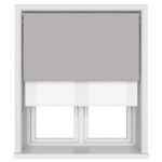 TradeChoice Blackout Silver Double Roller Blind