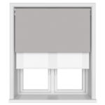 TradeChoice Blackout Silver Motorised Double Roller Blind