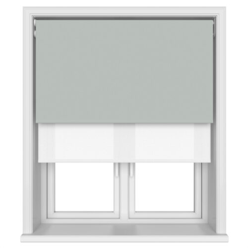 TradeChoice Blackout Slate Motorised Double Roller Blind