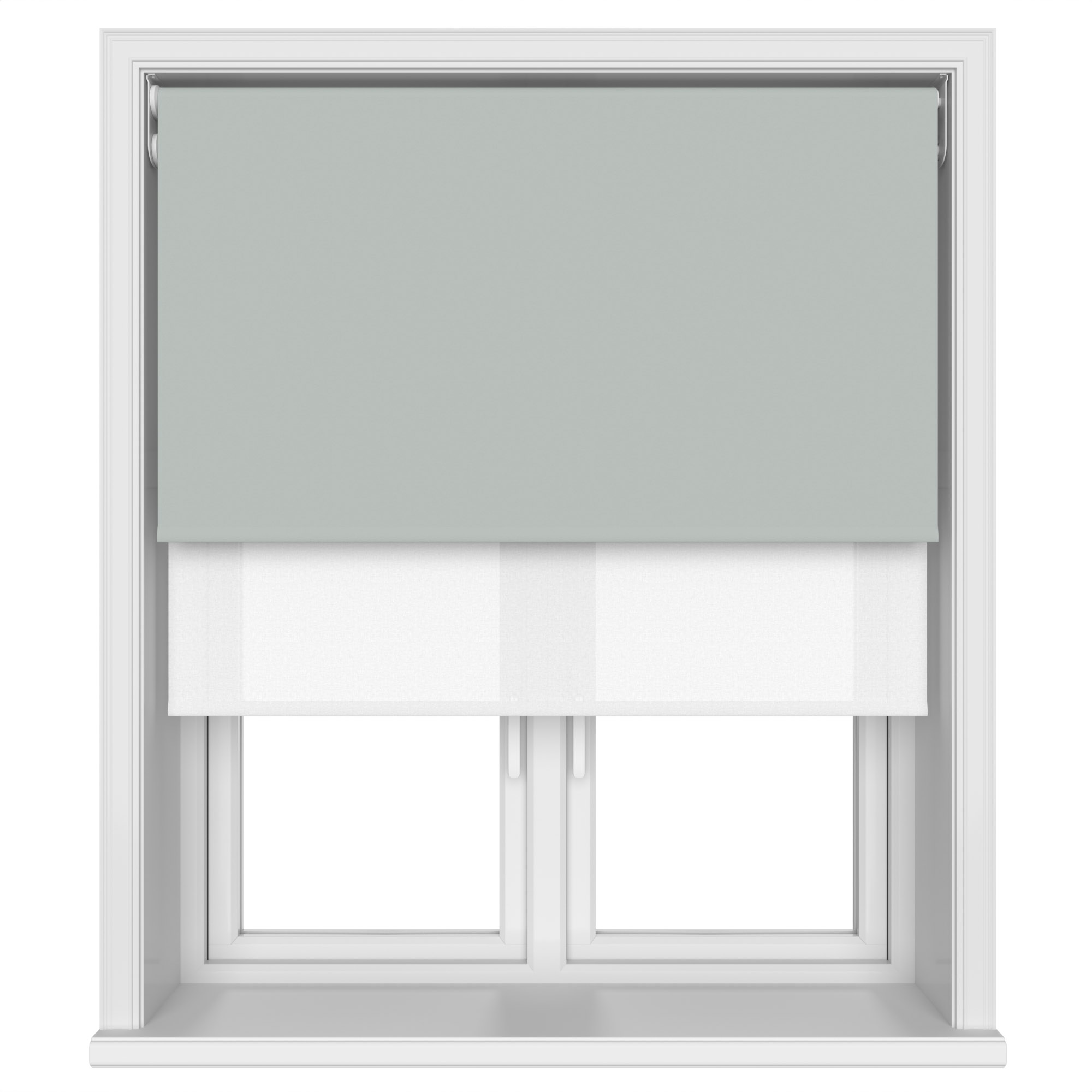 TradeChoice Blackout Slate Motorised Double Roller Blind